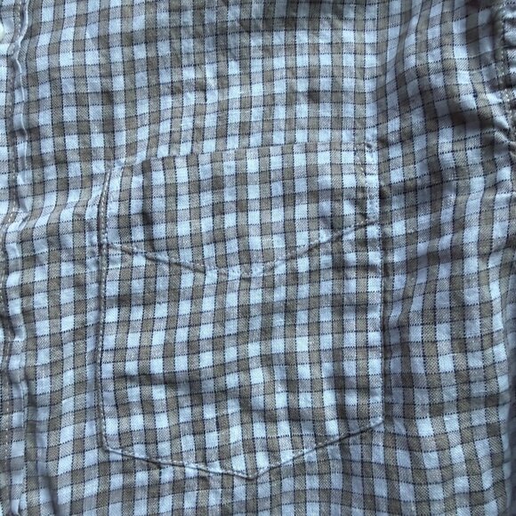 Banana Republic Blue Plaid Shirt Men's Medium Long Sleeve Spread Collar - Picture 3 of 5